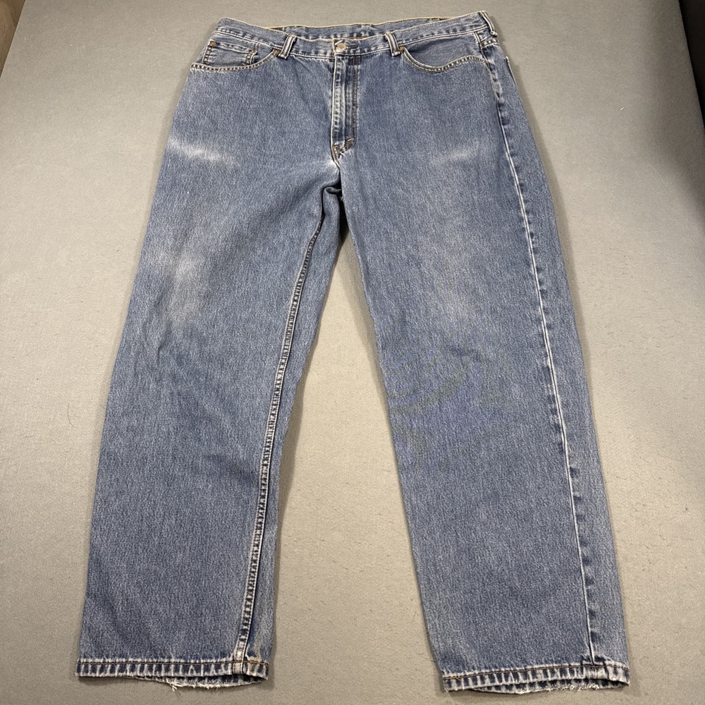 Levis 550 Jeans Mens 42x32 Blue Denim Regular Straight Leg Red Tab EUC Jeans